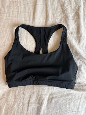 Athleta black razorback sports bra gym yoga workout training athleisure size M